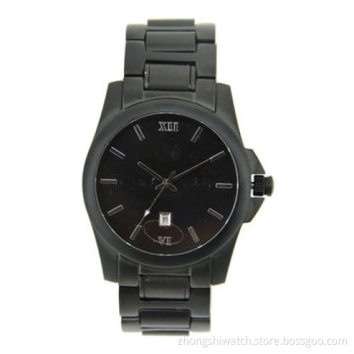 Stainless steel & redwood watch, miyota date movement, 5ATM water resistant, sapphire glass